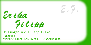 erika filipp business card